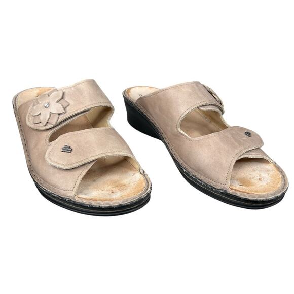 Finn Comfort Women’s Sansibar Tan Leather Slide Sandals Size 6 D US 8 D - Picture 5 of 10